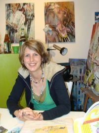 Stefanie Duckstein in ihrem Atelier
