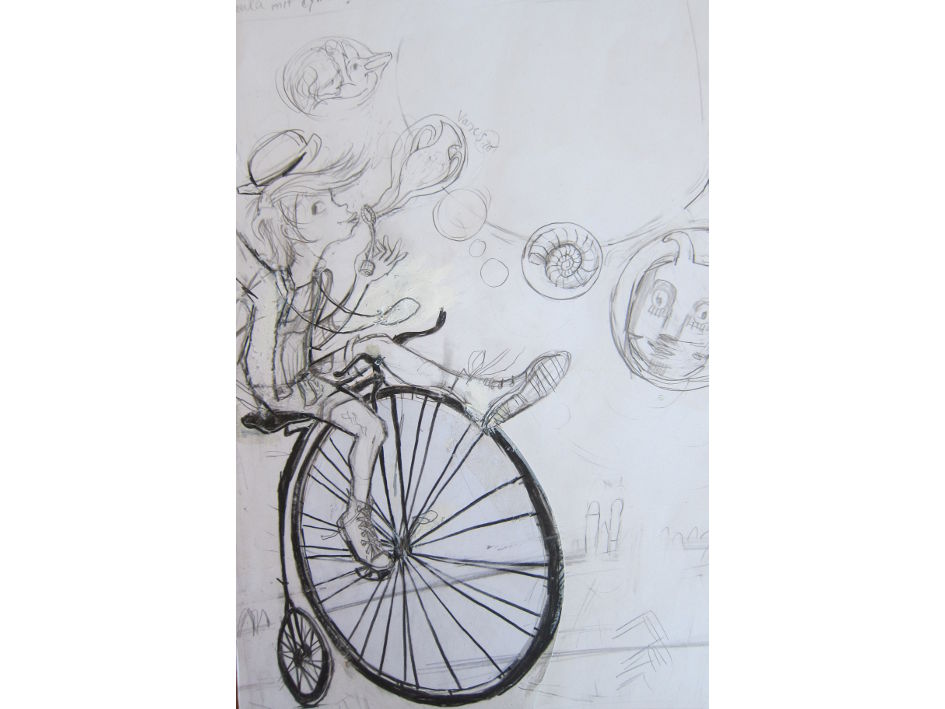 Atelier Stefanie Duckstein: Skizze des Covers von Paula 2