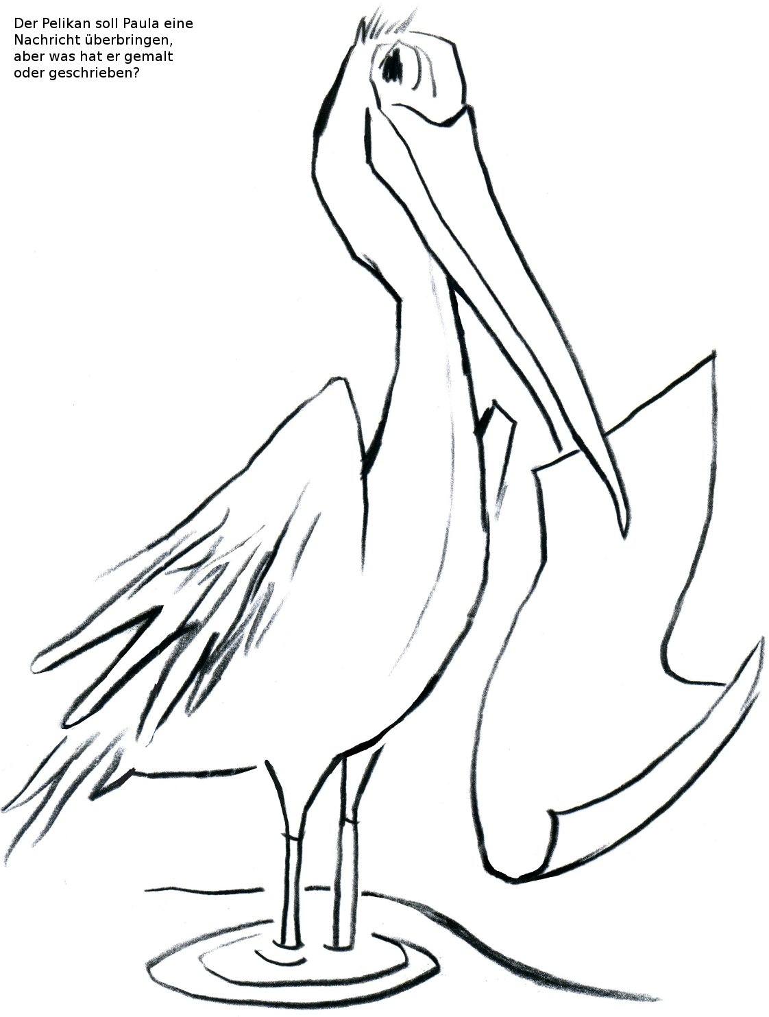 Weitermalbild Pelikan